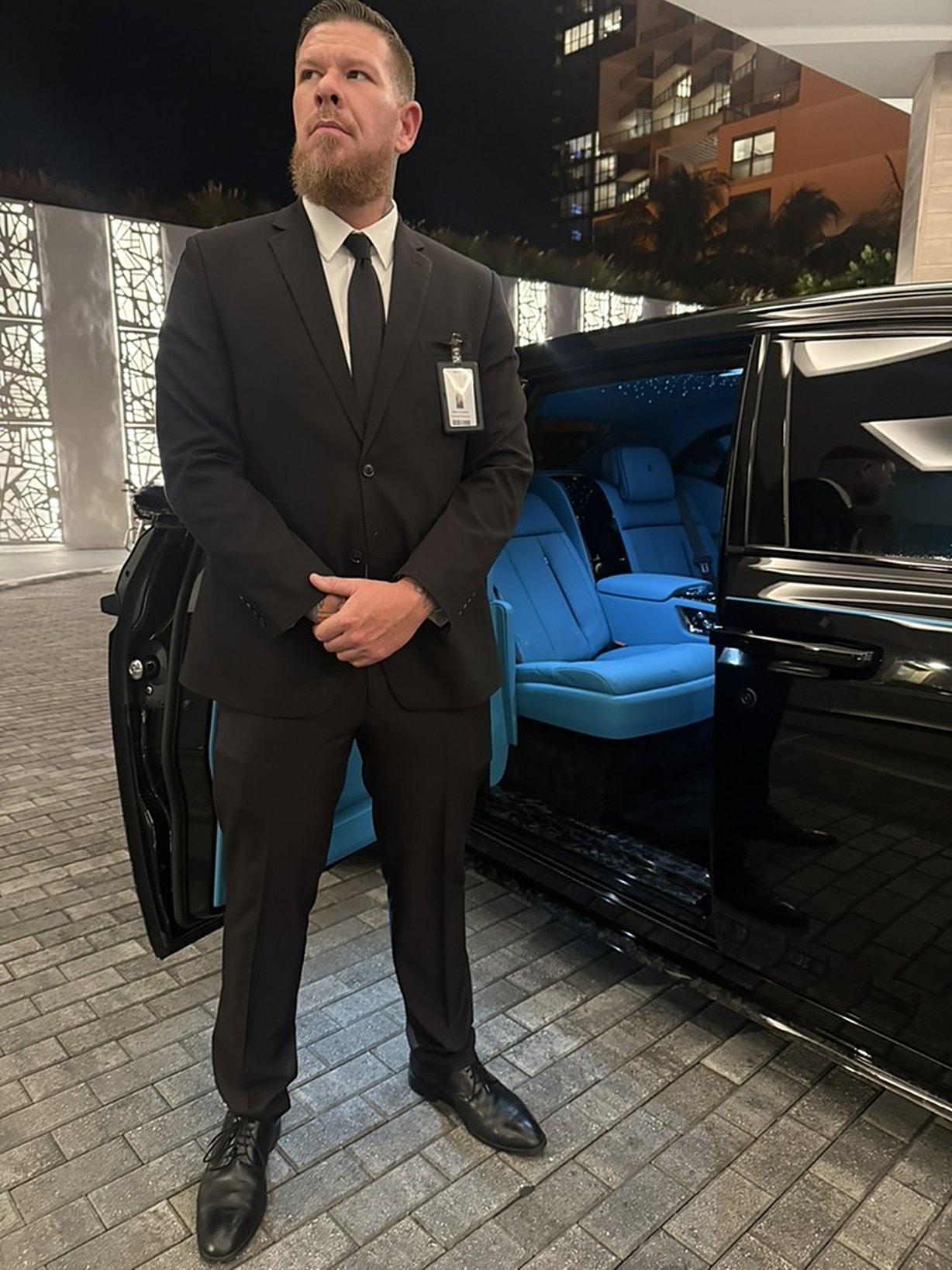 Credentialed Spectrum Florida Security officer in professional attire on an assignment